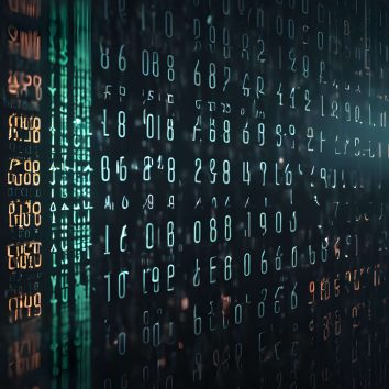 Representación visual de un ciberataque y datos comprometidos